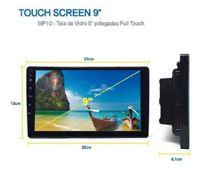 Central Multimídia ESSGOO 9" Polegadas Android 2GB RAM 32GB ROM CarPlay GPS WiFi