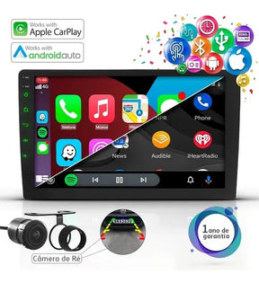 Central Multimídia ESSGOO 9" Polegadas Android 2GB RAM 32GB ROM CarPlay GPS WiFi