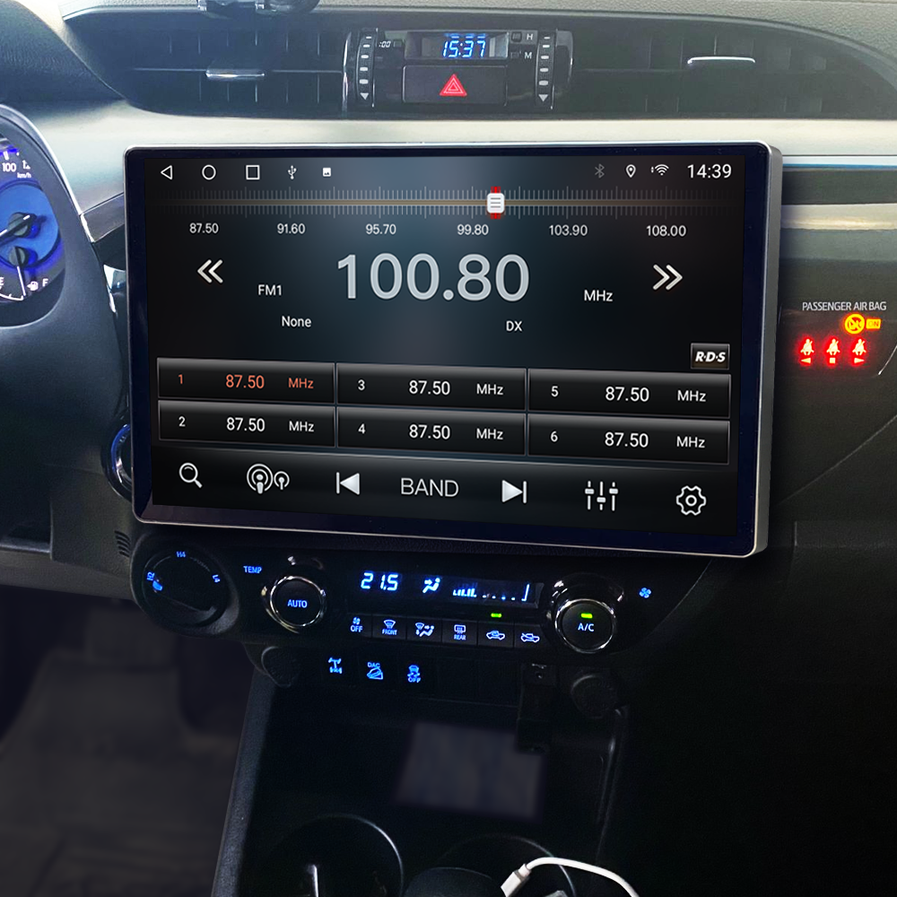 Multimídia Toyota Hilux 2019 2020 2021 2022 2023 V2 Tesla 13" 2016 2017 2018